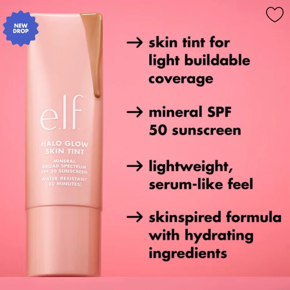e.l.f. Halo Glow Skin Tint - Broad‎ Spectrum SPF 50 Sunscreen